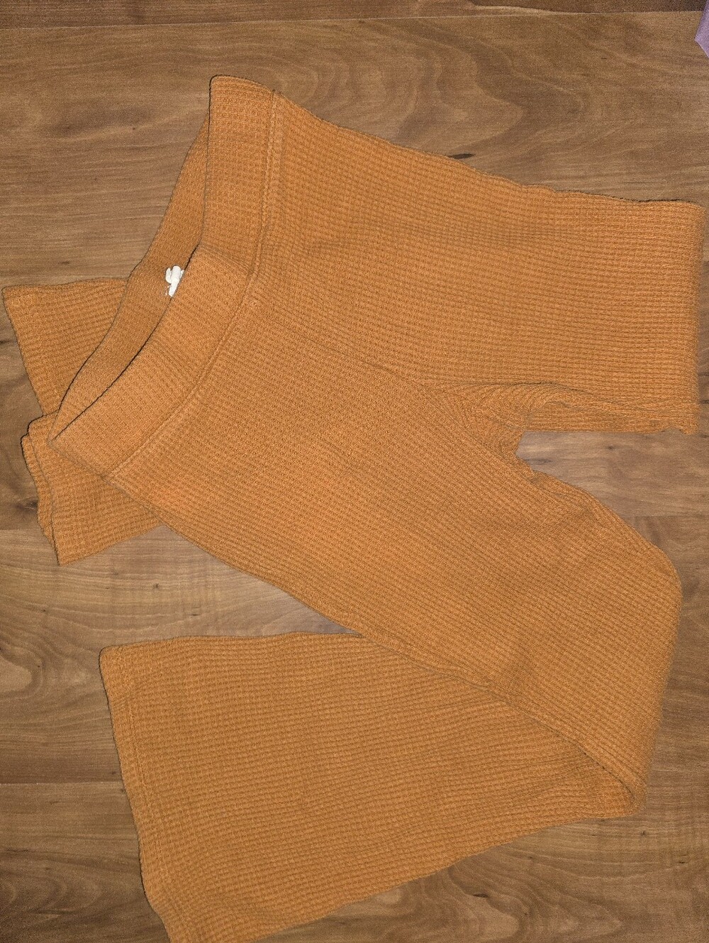 aerie Waffle Knit Flare Leggings in Orange